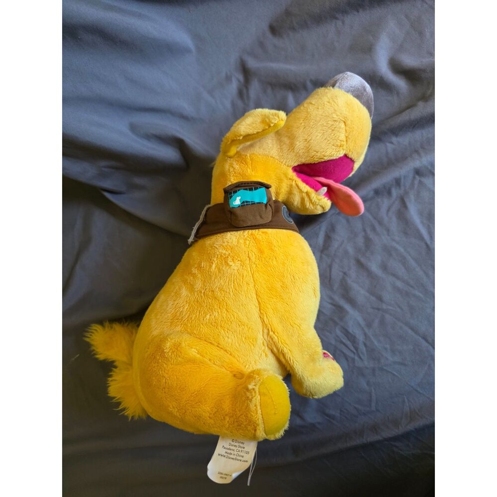 Disney Store Pixar Up Dug Dog Large Plush Stuffed Animal with Collar
